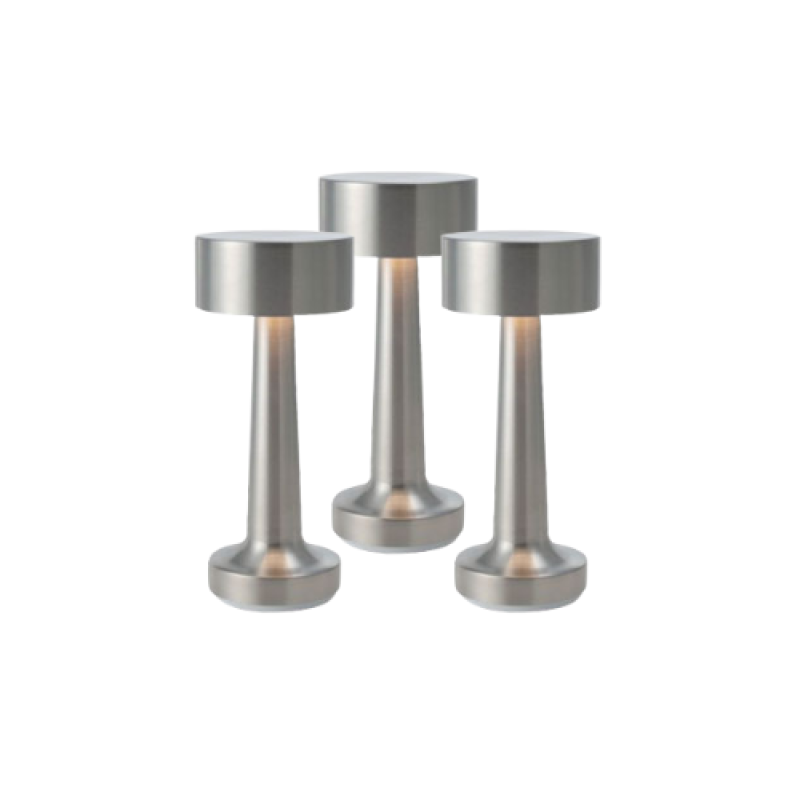 A bundle of 3 Silver table lamp 8001