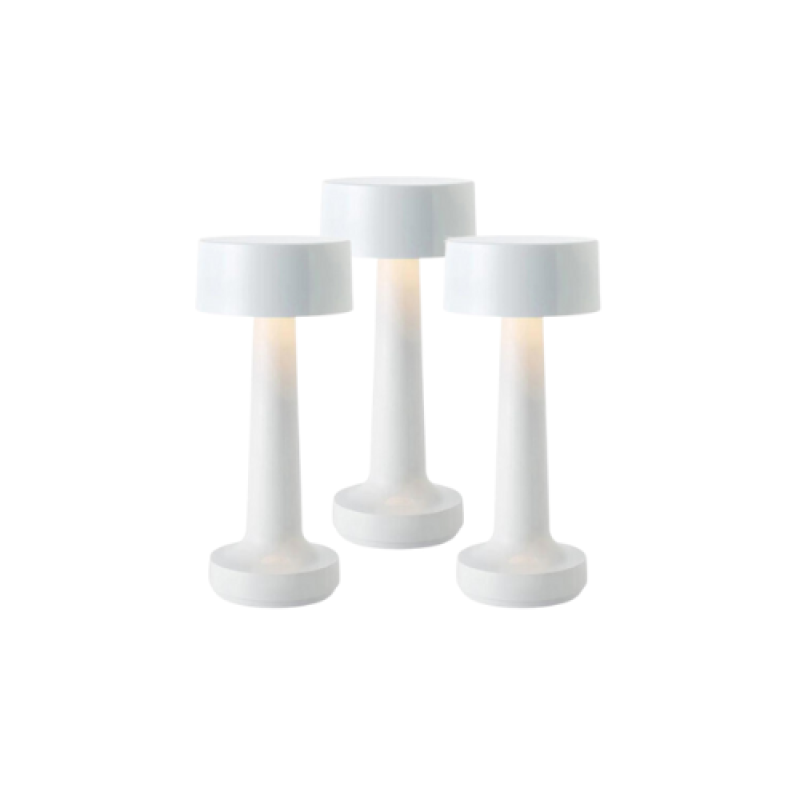 A bundle of 3 white table lamp 8001