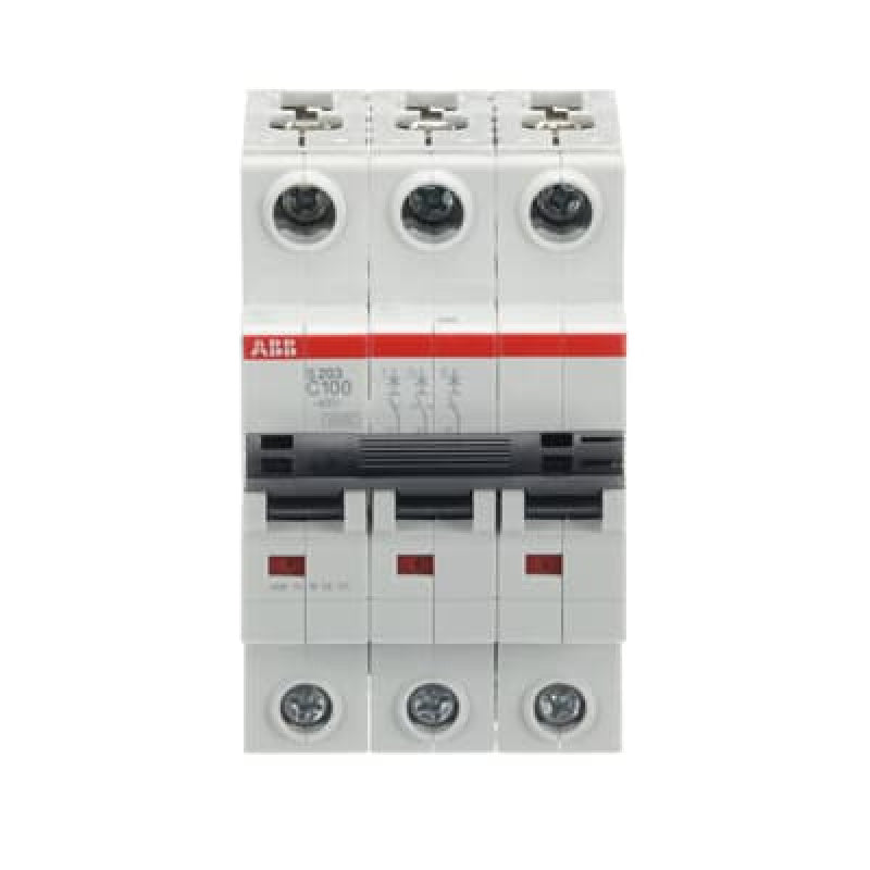 ABB Miniature Circuit Breaker SH203 3 Pole 100A 6kA Type C