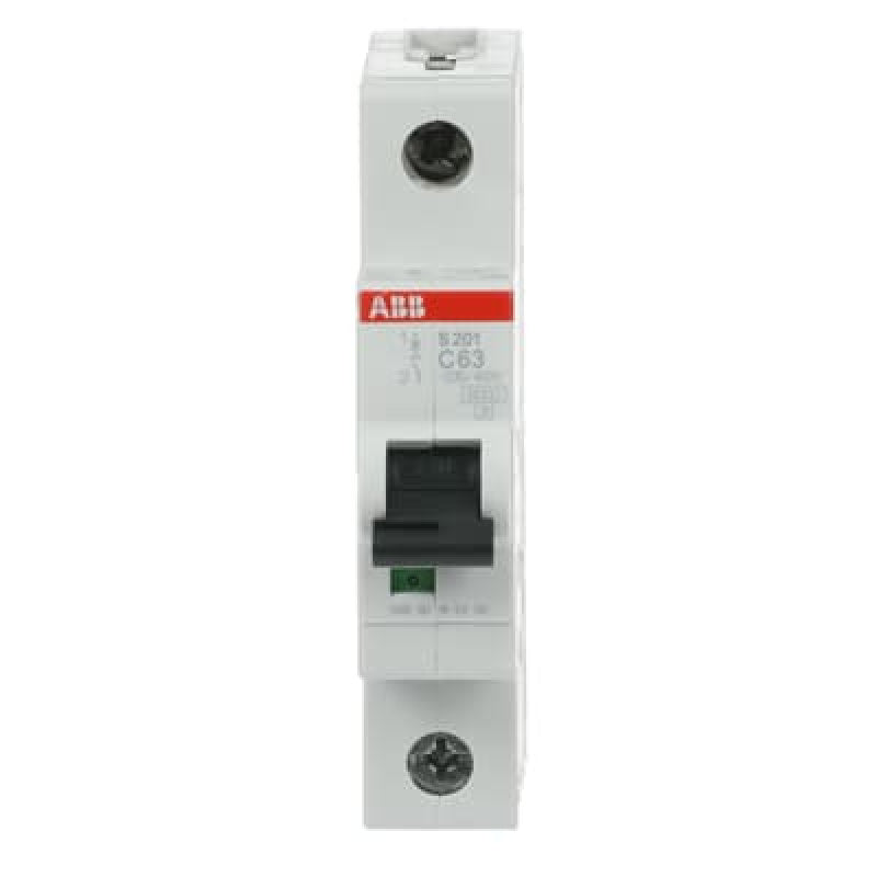 ABB Miniature Circuit Breaker S201 1Pole 63A 10kA Type C